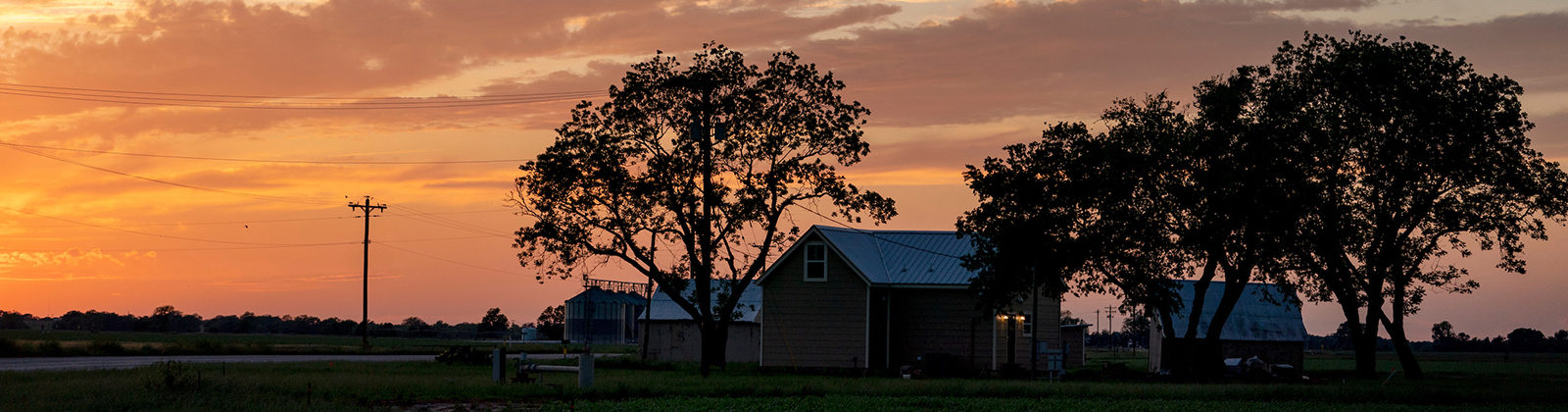 Homestead Sunset in Burleson County Banner